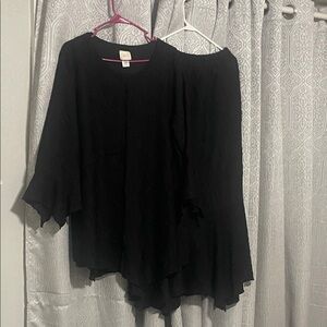 Chic Black Women's Skirt Set